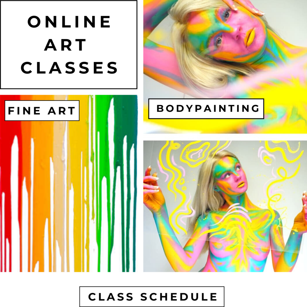 Online art classes with San Diego artist Lana Chromium. Lana Chromium Skin Wars winner will teach you how to paint with watercolors, oils, acrylics, ink, drawing and also art of bodypainting in easy step by step practice classes. Online art course for professionals & beginners. ONLINE ART AND BODYART ART CLASS WITH LANA 