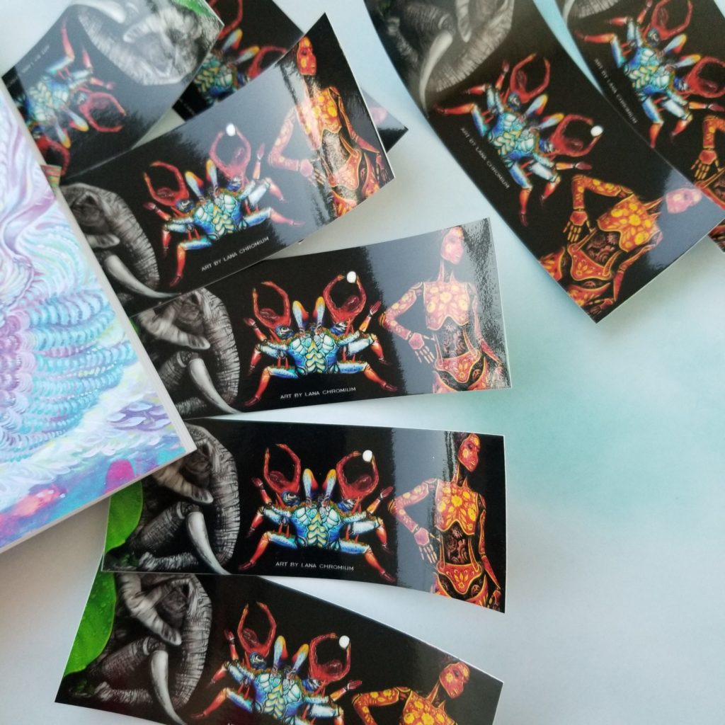 Signature Sticker - Lana Chromium Studio sticker - San Diego makeup artist and bodypainter - Skin Wars Lana - Lana Chromium shop - Crab bodyart - Elephant bodypainting
FINE ART PRINT / WALL DECOR