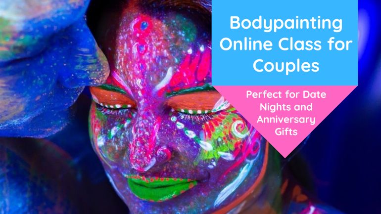 Paint and Sip - Paint in the Dark: UV Body Painting for Couples - NYC